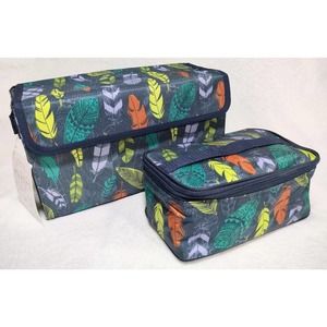 Thirty-one Get Creative Plus Zipper Case Falling Feathers Scrap booking Crafts